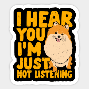 Funny Pomeranian Pom Spitz Dog Lover Gift Sticker